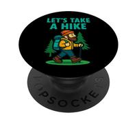Let's Take a Hike Funny Hiking Graphic PopSockets Adhesive PopGrip