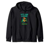 Let's Take a Hike Funny Hiking Graphic Zip Hoodie