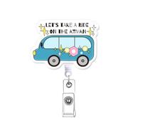 Let's Take A Ride On The Ativan Funny ER ICU Reel Retractable for Nurse, EMT EMS Fun Nursing Badge Holder, Cute Nurse Gifts, Medical Healthcare PCT LPN RN CNA Nursing Student Badge Clip