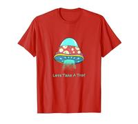 Lets Take A Trip! T-Shirt, Men, Red, Small