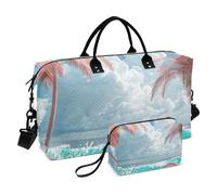 Let's Take A Vacation To Peach Beach Personal Item Travel Bag Carry on Weekender Overnight Bag Tote Bag with Adjustable Strap for Gym Multifunctional, Let's take a vacation to Peach Beach, One Size