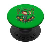 Lets Take an Elfie Christmas Elf Cheerful Selfie Pun Fun PopSockets Adhesive PopGrip