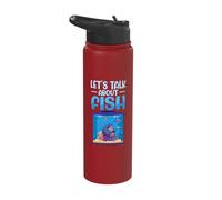 Let's Talk About Fish Aquarium Aquarist Fish Keeper Stainless Steel Insulated Water Bottle