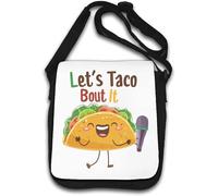 Let's Talk About It Taco Graphic Shoulder Bag White