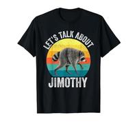 Let's Talk About Jimothy Cute Short Spined Raccoon Value Graphic T-Shirt, Men, Black, S