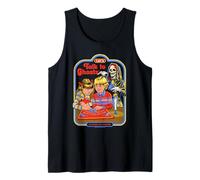 Let's Talk to Ghosts Demon Retro Vintage Funny Adult Humor Tank Top