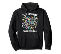 Let's Untangle Your Feelings Christmas Lights Mental Health Pullover Hoodie