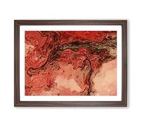 Lets Walk Away In Abstract Modern Art Framed Print | A2 Walnut Framed Wall Art | Ready to Hang | Abstract Fantasy Picture | Living Room Bedroom Lounge Office