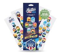 Let's Wander USA 50 States Stickers - Weatherproof and Waterproof UV-Printed Laminate Stickers - Bucket List Decals for Tumblers, Laptops, Phone Cases, Etc. (Set of 50-1X1 Inch)