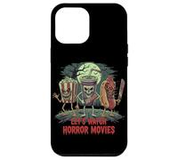 Let's Watch Horror Movies Funny Halloween Characters Snacks Case for iPhone 12 Pro Max