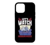 Lets Watch Horror Movies Halloween Funny Ghost Skeleton Case for iPhone 12 mini