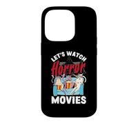 Lets Watch Horror Movies Halloween Funny Ghost Skeleton Case for iPhone 14 Pro