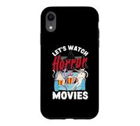 Lets Watch Horror Movies Halloween Funny Ghost Skeleton Case for iPhone XR