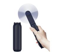 LETSCOL Portable Handheld Fan, Mini Pocket Hand Fan, Foldable Personal Desk Fan with Power Bank, USB Rechargeable Fan for Makeup Home Travel Outdoor (Blue)