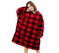 LetsFunny Blanket Hoodie,Oversized Wearable Sherpa Fleece Blanket Sweatshirt,Super Soft Warm Cozy with Giant Pocket,Gifts for Women Men Adults Teenagers Kids, One Size Fits All