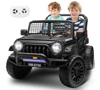 Letsgokid 2 Seater Ride on Car for Kids, 24V Electric Power Ride on Truck Toy with Remote Control, 200W Motor, LED Lights, Music, 3 Speed, 4 Wheel Suspension Spring, Soft Start, Safety Belt