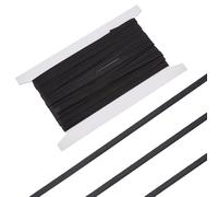 letsinstyle 10 Yards 0.24 Inch Wide Black Double Fold Bias Tapes, Polyester Continuous Bulk Bias Tape, Edging Strip Ribbon for Sewing Seaming Quilting Hemming Binding Crafts