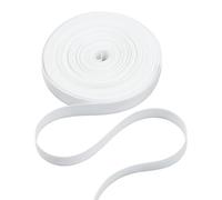 letsinstyle 10 Yards 0.59 Inch Wide Single Fold Bias Tapes, Polyester Continuous Bulk Bias Tape, White Underwire Replacement Bra Cover for DIY Wedding Dress Evening Gowns Corset Hats Sewing