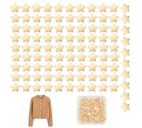 letsinstyle 100 PCS Small Plastic Star Buttons, Sewing Craft Gold Buttons, Mini Decorative Star Embellishments for Scrapbooking Clothing DIY Craft