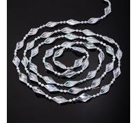letsinstyle 12.5 Yards Acrylic Crystal Garland Strands, Glitter Clear Beads Chain Trim, Acrylic Crystal DIY Trims for Clothing Craft Decoration