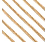 letsinstyle 12.5 Yards Gold Twisted Lip Cord Trim, 6MM Wide Polyester Metallic Lip Piping Trims, Satin String Rope for Home Decor Curtain Tieback, Upholstery, Graduation Honor Cord