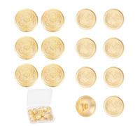 letsinstyle 14 PCS Antique Gold Metal Buttons, 2 Sizes Metal Blazer Button Set, Alloy Decorative Replacement for Blazers Suits Sport Coat Uniform Jackets