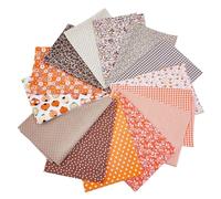 letsinstyle 14Pcs 20" x 20" Cotton Quilting Fabric Bundle, PreCut Fat Squares Sheet Printed Flower Patchwork Fabrics, DIY Making Supplies for Quilting Cotton Patchwork Cushions