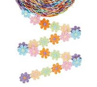 letsinstyle 15 Yards Colorful Daisy Flower Lace Trims 2.7 cm Wide