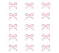 letsinstyle 15Pcs 1.54 x 1.97 Inches Bow Iron on Patches, Polyester Mini Bownot Embroidered Applique, Pink Embroidery Patch for Clothing Jackets Backpacks and Decorations