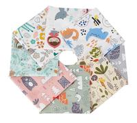 letsinstyle 16 Pcs Cotton Quilting Fabric Bundles, 9.8 x 9.8 Inch Jungle Theme Precut Fabric, Safari Animals Fat Quarters Patchwork for DIY Handmade Craft Party Decor