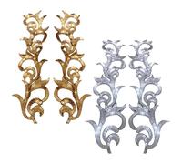 letsinstyle 2 Pairs Metallic Sequin Baroque Iron on Patches, Glitter Embroidered Swirl Sequin Patch, Embroidery Applique for Clothes Hat Jean Backpack Dress Sweatshirt Decoration