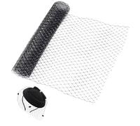 letsinstyle 2 Yards 9.8Inch Wide Bridal Wedding Neting Fabrics, Black Veil Net, Birdcage Veil Netting Fascinator Millinery Netting Fabric Mesh Fabric for Bride's Headdress Making