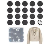 letsinstyle 20 Pcs 20mm Flatback Fabric Covered Round Buttons, Tuxedo Covered Button with Metal Shank, Black Fabric Cloth Covered Replacement for Sewing DIY Crafts Making Supplies