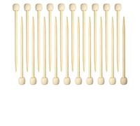 letsinstyle 20 Pcs Bamboo Knitting Needles, 2.75 x 0.09 inch Single Pointed Crochet Marking Pins, Mini Pins Straight Wood Needles for Beginners DIY Craft Knitting Crochet Supplies