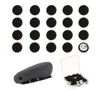letsinstyle 20PCS 20mm Fabric Covered Metal Shank Buttons, Tuxedo Round Black Button, Smooth Dress Replacement for Vintage Jacket Sweater