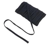 letsinstyle 25 Yards 12mm Wide Flat Replacement Cotton Cord, Black Drawstring Cords Rope Replacement, Soft Cotton Draw Ropes for Garment Accessories Sports Pants Sweatpants Sweater
