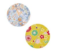 letsinstyle 2Pcs Magnetic Needle Minder, 2.36 x 2.36 Inch Flower Magnetic Needle Keeper, Retro Floral Sewing Holder for Cross Stitch Embroidery Needlework Tools