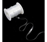 letsinstyle 40 Yards 5mm Width Clear Elastic Strap, Transparent Stretchy Bra Straps, Invisible Bra Shoulder Band for Lingerie Dance Swimwear Cloth Sewing Project