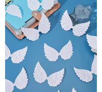 letsinstyle 40Pcs Angel Wings Sew on Patches, Embossed Mini Wings Embroidered Applique, Embroidery Appliques for DIY Crafts Bag Hair Costume Decoration Party Supplies