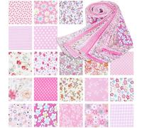 letsinstyle 40Pcs Cotton Jelly Roll Fabric, Flower Cotton Fabric Quilting Strips, Precut Floral Bundles for Blanket Rug Upholstery Home Decor and Purse Making