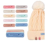 letsinstyle 40Pcs Crochet Tags for Handmade Items, Made with Love Leather Tag, Labels with Holes for Crochet Sewing DIY Crafts Knitting Shoes Hat Clothes Accessories