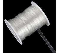 letsinstyle 44 Yards 5mm Clear Elastic PP Strap, Stretchy Bra Transparent Straps, Invisible Bra Shoulder Supplies for Lingerie Dance Bra Swimwear Cloth Sewing Project