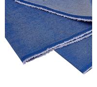 letsinstyle 5.4 oz Denim Jeans Fabric by The Yard, 59 Inch Indigo Blue Washed Denim Fabrics, Lightweight Poly-Cotton Chambray Sewing Fabric for Quilting Clothes Dress DIY Craft