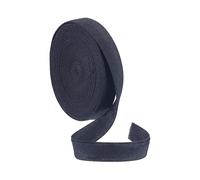 letsinstyle 5 Yards 0.47 Inch Wide Double Fold Bias Sewing Twill Tape, Black Linen Cotton Bias Tapes, Sewing Supplies for Seaming Binding Hemming Piping Quilting