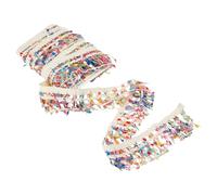 letsinstyle 5 Yards 1.77 Inch Width Fringe Rainbow Tassel Lace Trim, Multicolor Lace Trim Ribbon Decorated Tassel Trimming, Sewing Fringe Ribbon for DIY Clothing Curtain Home Decoration