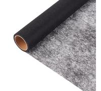 letsinstyle 5 Yards 11.8 Inch Light Weight Fusible Bonding Webs, Double Sided Black Fusible Web Iron on Bonding Interfacings, Sewing Accessory for Fabric Applique DIY Crafts Supplies