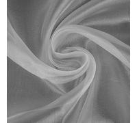 letsinstyle 5 Yards Crystal Sheer Organza Fabric, Silky Glitter Fabrics Lightweight Chiffon Gauze, Shiny Sewing Tulle for Wedding Dresses Fashion DIY Crafts Party