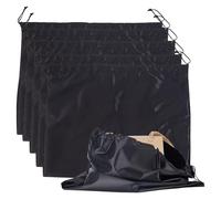 letsinstyle 5Pcs 16 x 20 Inches Black Silk Dust Cover Storage Bags, Satin Cloth Dustproof Bag with Drawstring Closure, Travel Storage Pouch for Handbags Purse Shoulder Bags Shoes Boots
