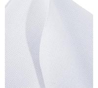 letsinstyle 62.6 x 18.9 Inch 18 Count Cross Stitch Aida Fabric, Pre-Cut White Needlepoint Canvas, Cross Stitch Cloth for Embroidery Knit Crochet Projects and Make Dividers