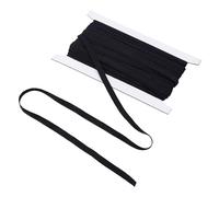 letsinstyle Black Flat Replacement Cotton Cords, 25 Yard Soft Drawstring Replacement Cord, 10 mm Wide Rope Cords Roll for Hoodie Sweatpants Shorts Pants Strap Garment